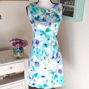 Chaps Cotton Blend Cut Out Sheath Dress